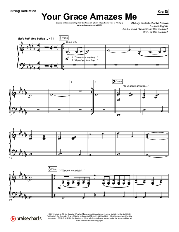 Your Grace Amazes Me String Pack (Christy Nockels / Passion)