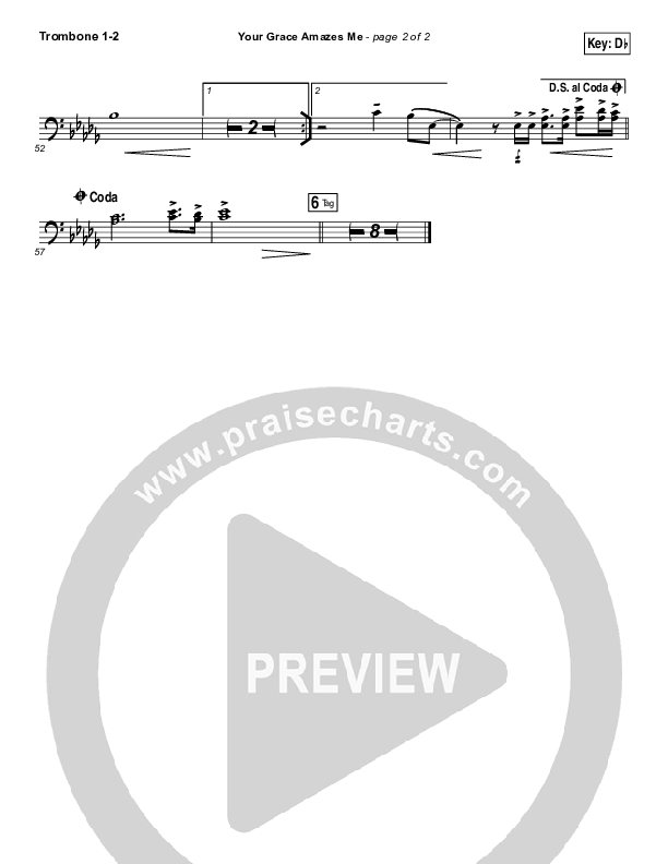 Your Grace Amazes Me Trombone 1/2 (Christy Nockels / Passion)