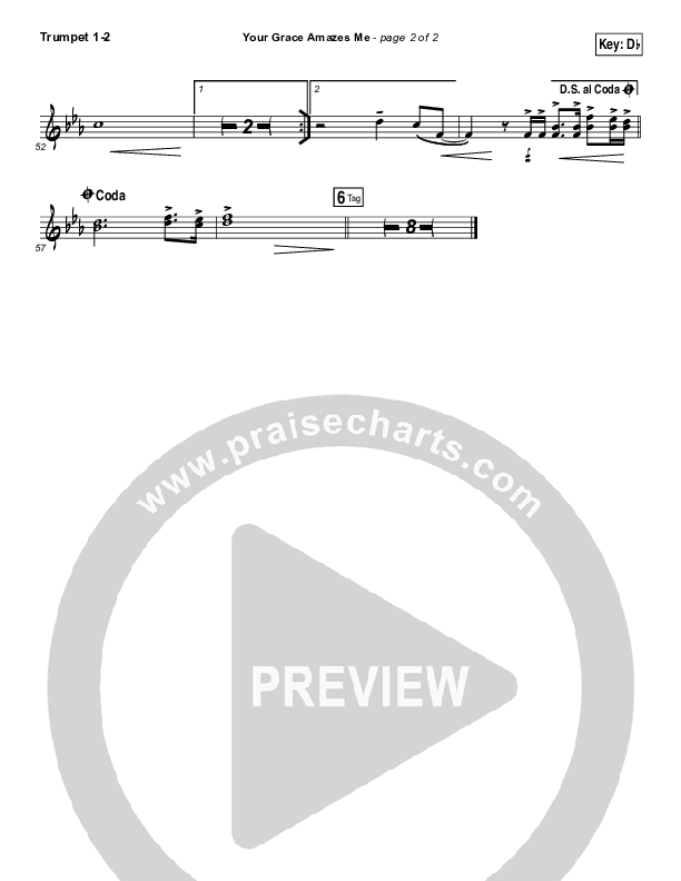 Your Grace Amazes Me Trumpet 1,2 (Christy Nockels / Passion)