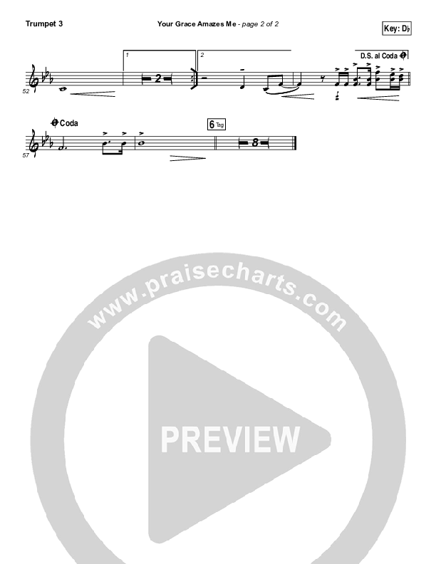 Your Grace Amazes Me Trumpet 3 (Christy Nockels / Passion)