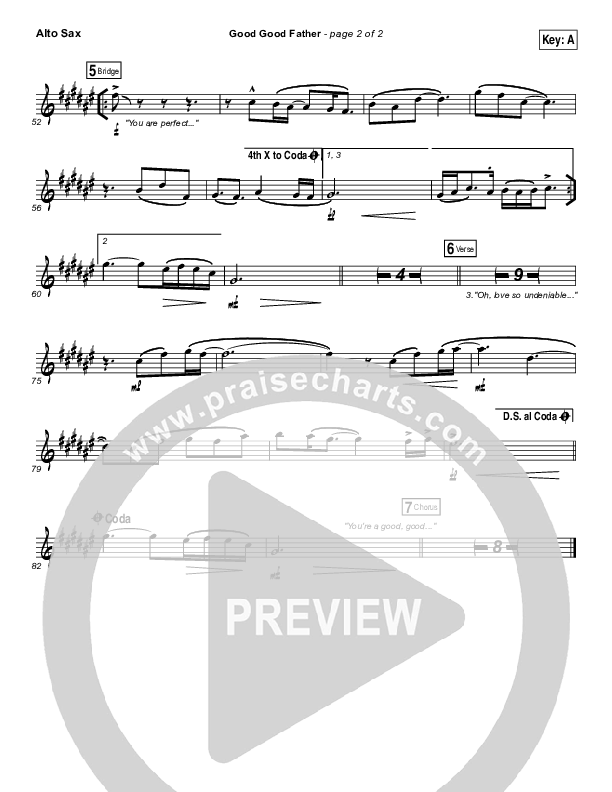 Good Good Father Alto Sax (Kristian Stanfill / Passion)