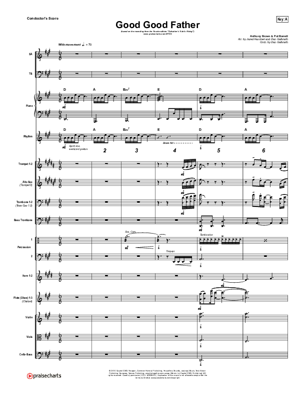 Good Good Father Conductor's Score (Kristian Stanfill / Passion)