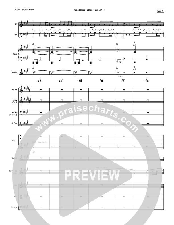 Good Good Father Conductor's Score (Kristian Stanfill / Passion)