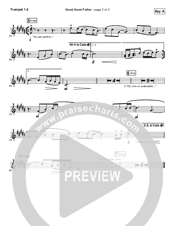 Good Good Father Trumpet 1,2 (Kristian Stanfill / Passion)