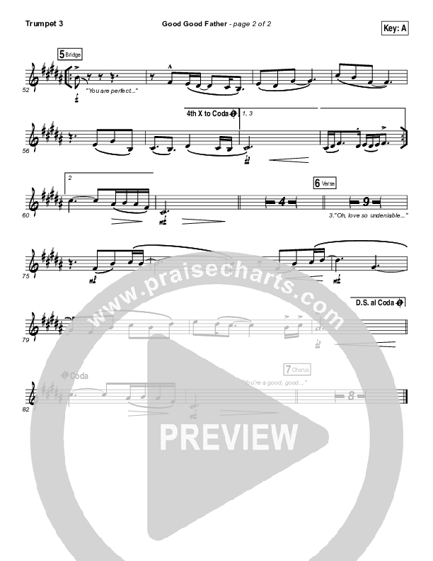 Good Good Father Trumpet 3 (Kristian Stanfill / Passion)