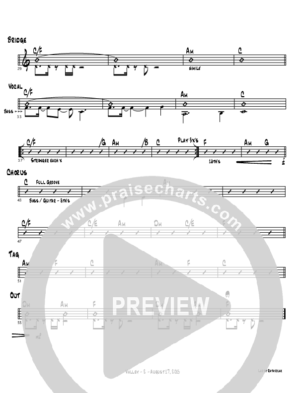 Valley Chords & Lyrics (Cindy Cruse Ratcliff)