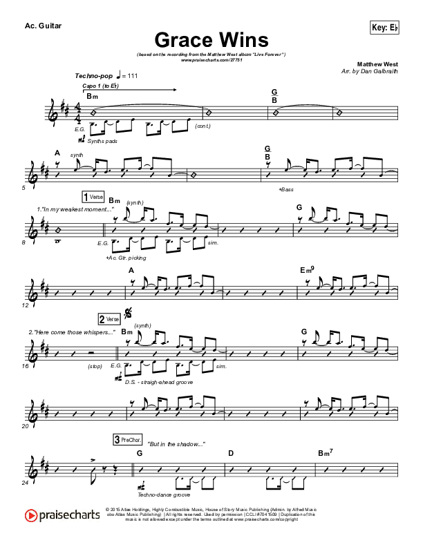 Grace Wins Acoustic Guitar (Matthew West)