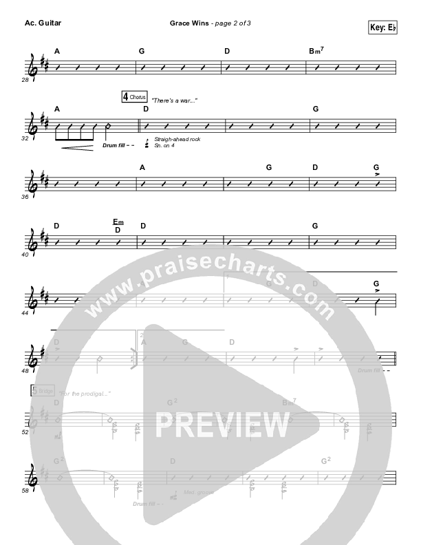 Grace Wins Acoustic Guitar (Matthew West)