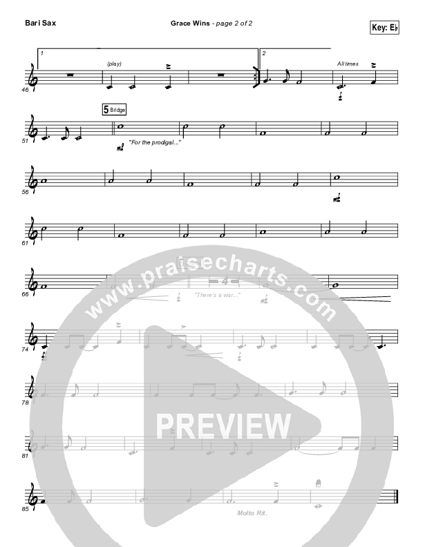 Grace Wins Bari Sax (Matthew West)