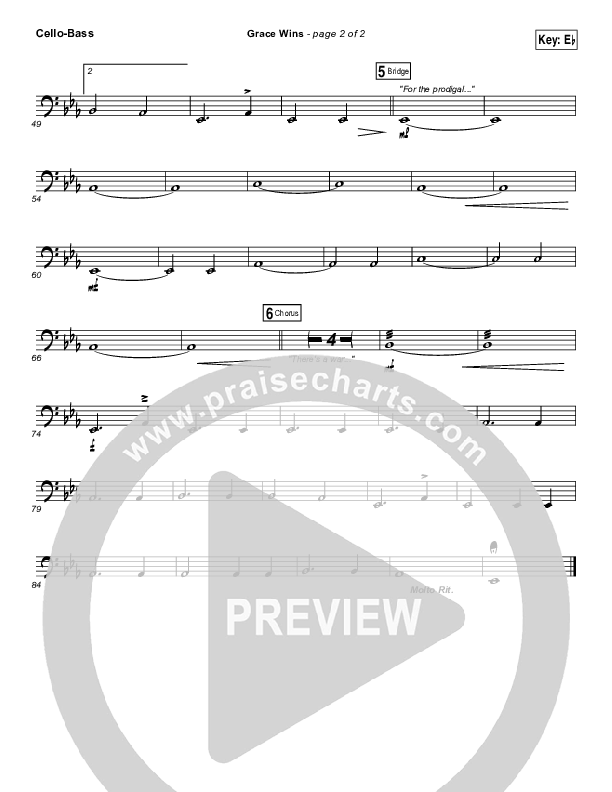 Grace Wins Cello/Bass (Matthew West)