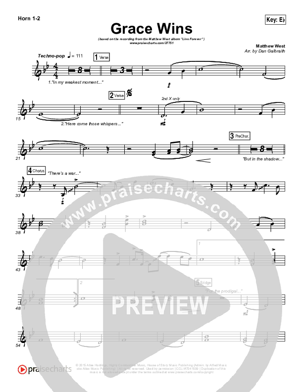 Grace Wins Brass Pack (Matthew West)