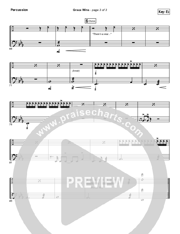 Grace Wins Percussion (Matthew West)