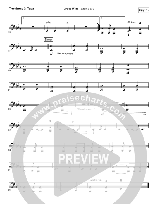 Grace Wins Trombone 3/Tuba (Matthew West)