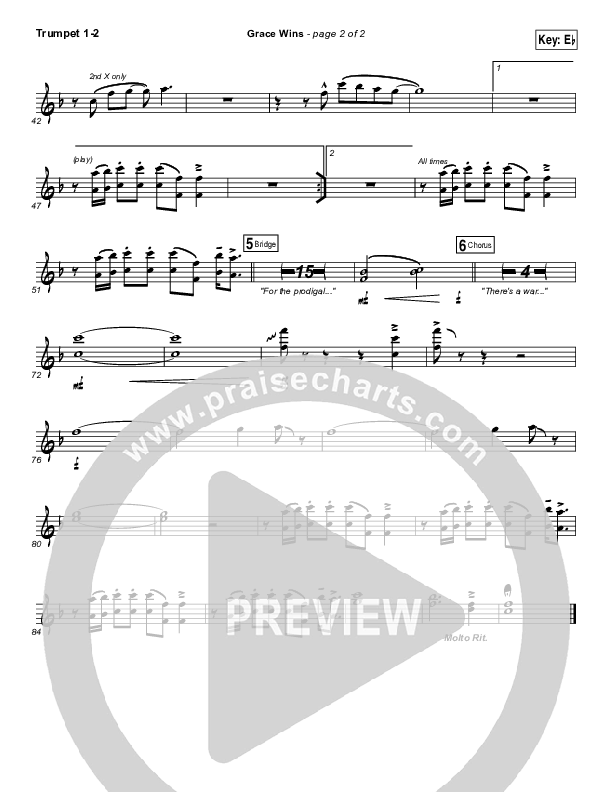 Grace Wins Trumpet 1,2 (Matthew West)