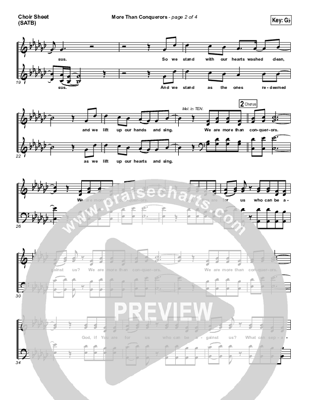 More Than Conquerors Choir Sheet (SATB) (Steven Curtis Chapman)