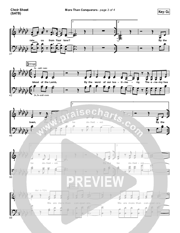 More Than Conquerors Choir Vocals (SATB) (Steven Curtis Chapman)