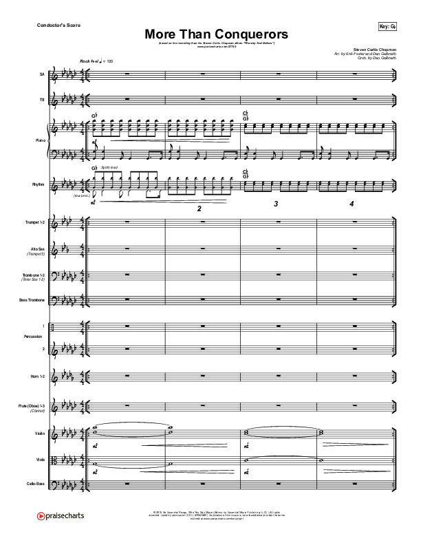 More Than Conquerors Conductor's Score (Steven Curtis Chapman)