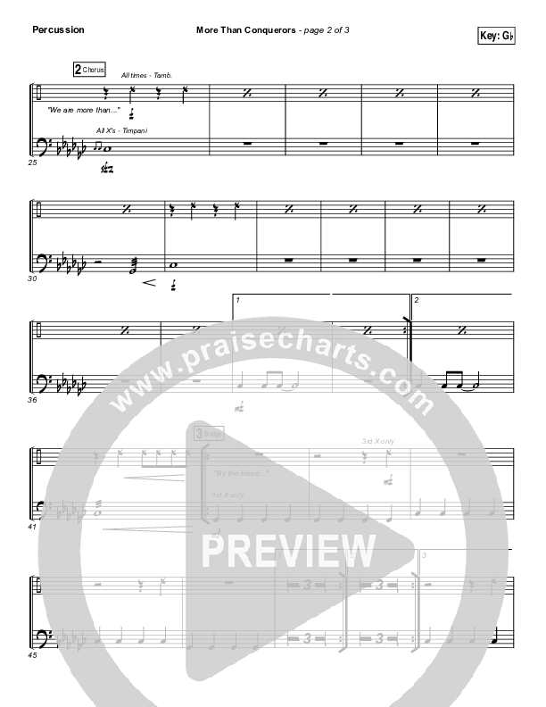 More Than Conquerors Percussion (Steven Curtis Chapman)