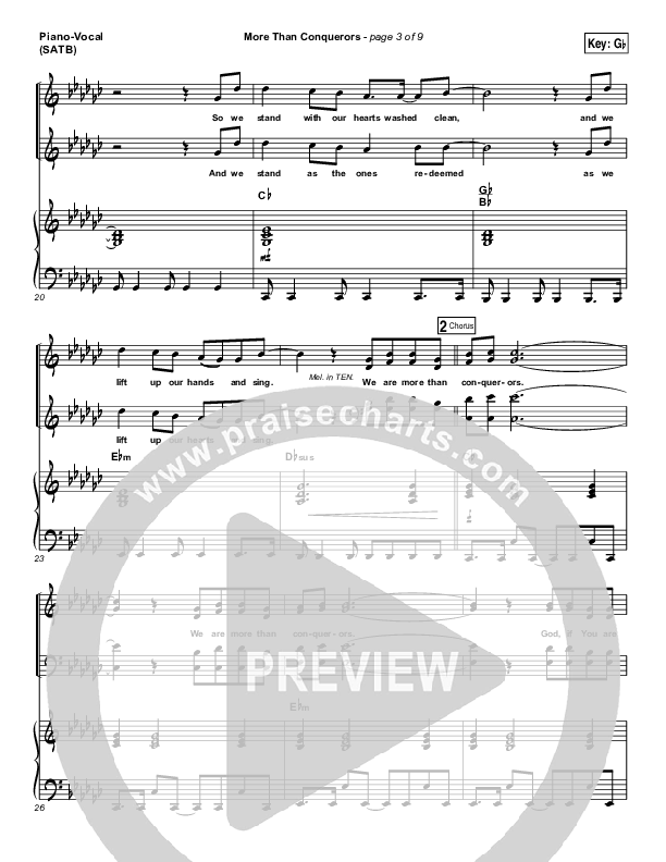 More Than Conquerors Piano/Vocal (SATB) (Steven Curtis Chapman)