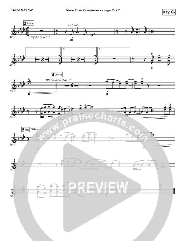 More Than Conquerors Tenor Sax 1/2 (Steven Curtis Chapman)
