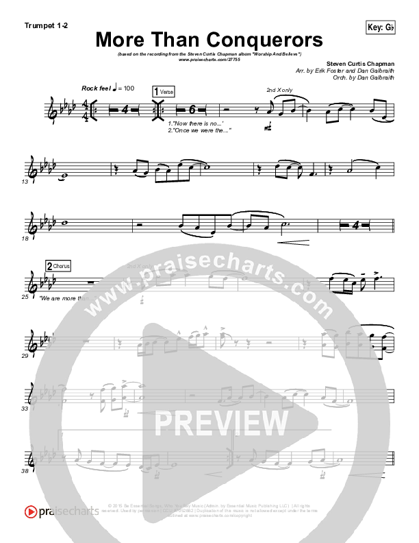 More Than Conquerors Trumpet 1,2 (Steven Curtis Chapman)