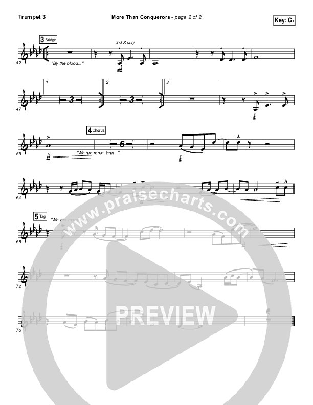 More Than Conquerors Trumpet 3 (Steven Curtis Chapman)