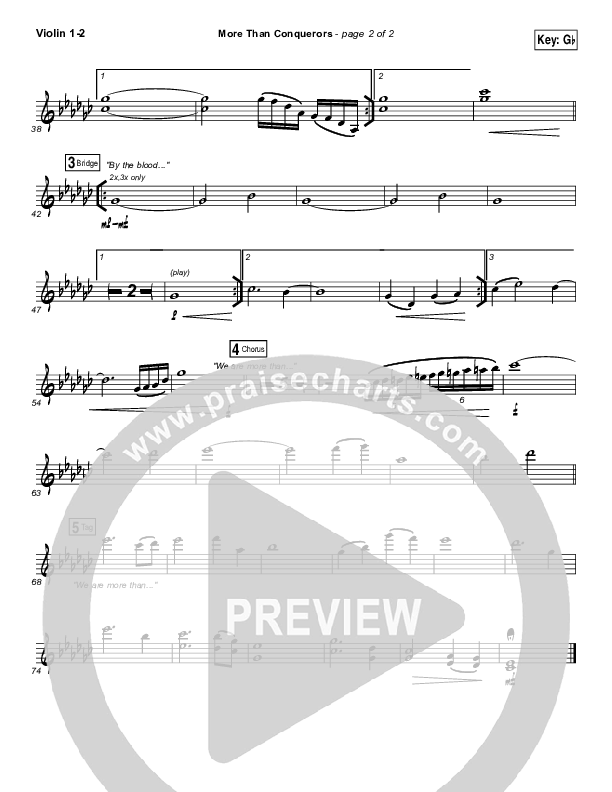 More Than Conquerors Violin 1/2 (Steven Curtis Chapman)