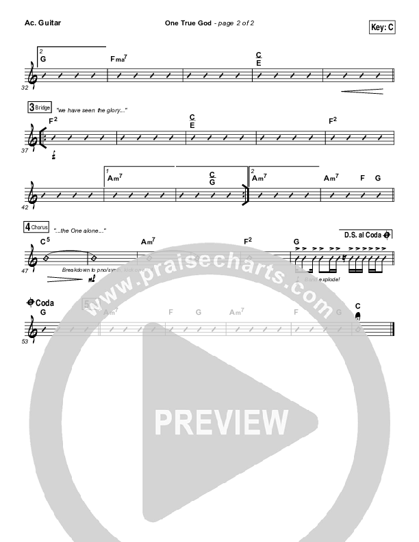 One True God Acoustic Guitar (Steven Curtis Chapman / Chris Tomlin)