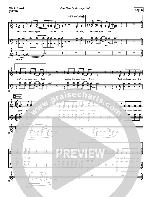 One True God Choir Vocals (SATB) (Steven Curtis Chapman / Chris Tomlin)