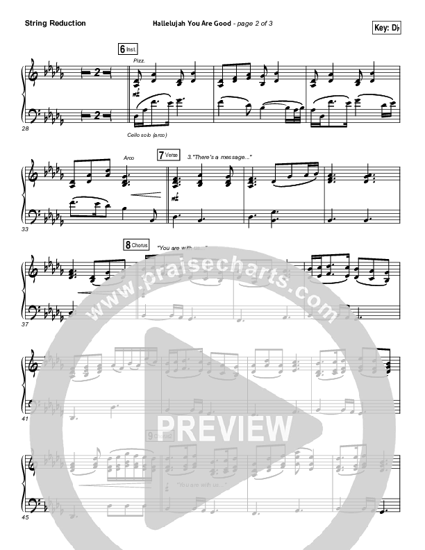 Hallelujah You Are Good String Pack (Steven Curtis Chapman / Matt Maher)