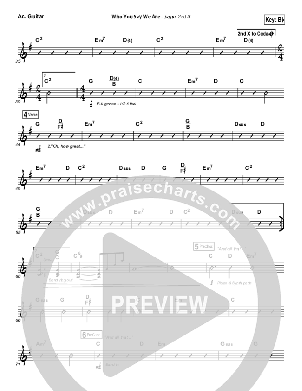 Who You Say We Are Acoustic Guitar (Steven Curtis Chapman)