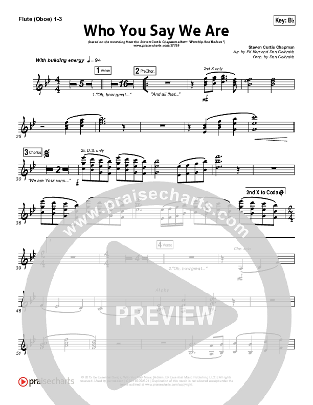 Who You Say We Are Wind Pack (Steven Curtis Chapman)