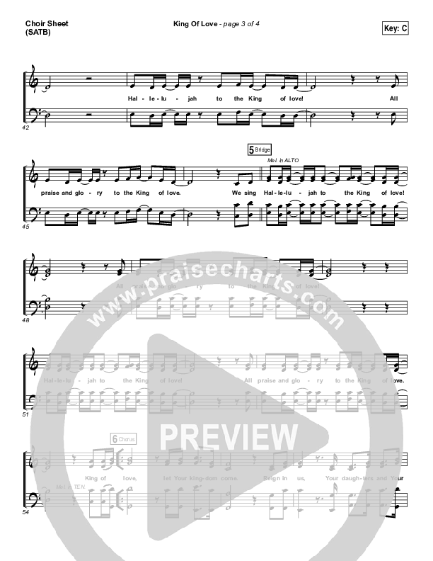 King Of Love Choir Vocals (SATB) (Steven Curtis Chapman)