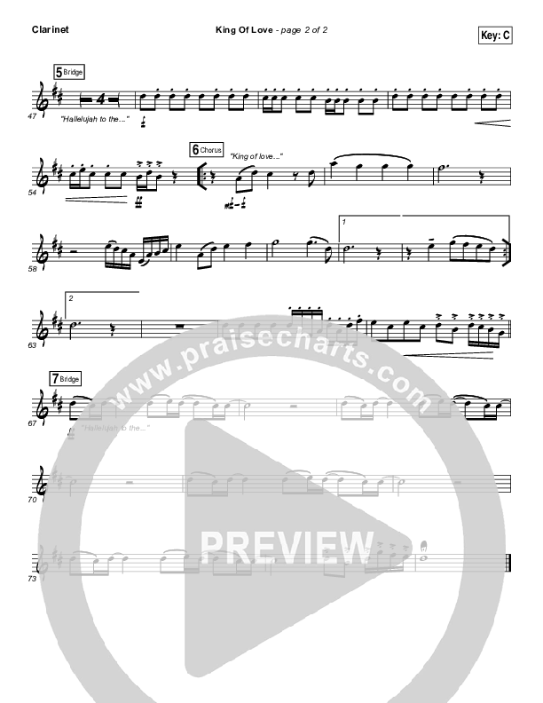 King Of Love Clarinet (Steven Curtis Chapman)