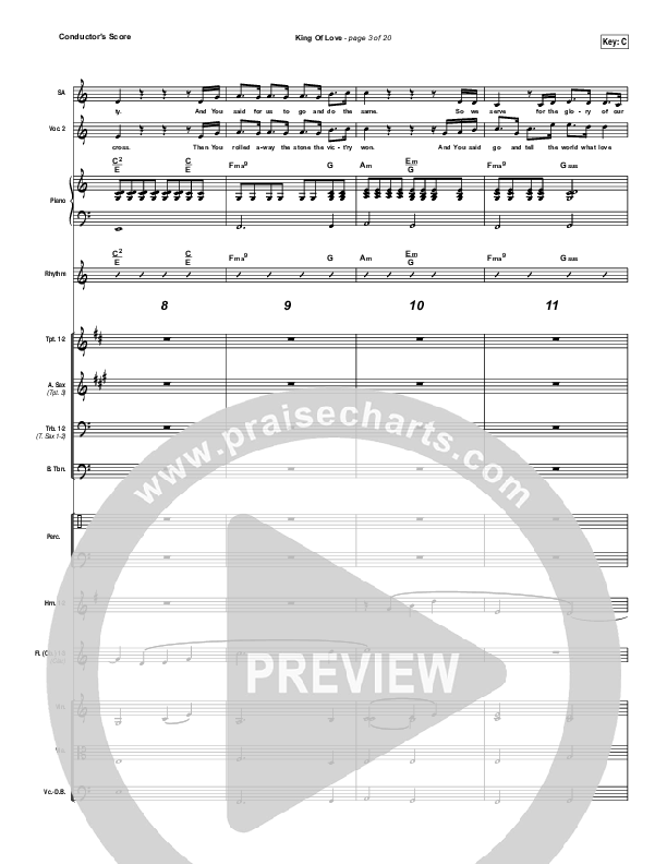 King Of Love Conductor's Score (Steven Curtis Chapman)