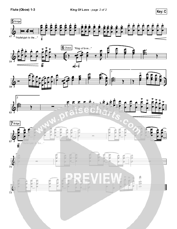 King Of Love Flute/Oboe 1/2/3 (Steven Curtis Chapman)