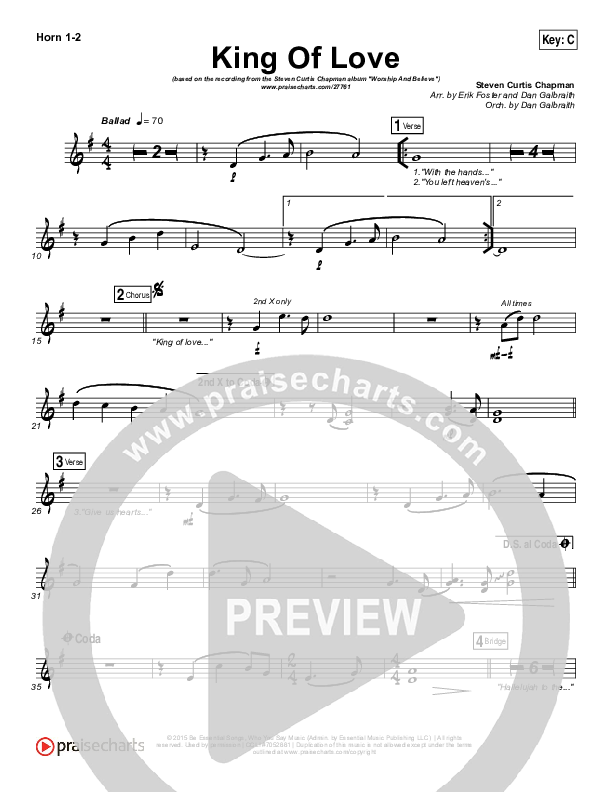 King Of Love Brass Pack (Steven Curtis Chapman)