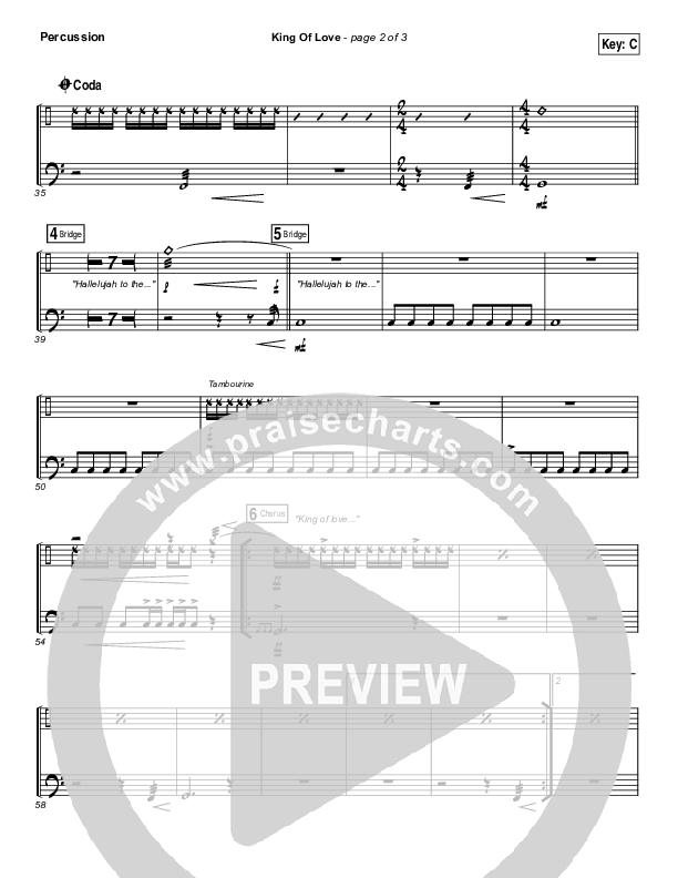 King Of Love Percussion (Steven Curtis Chapman)