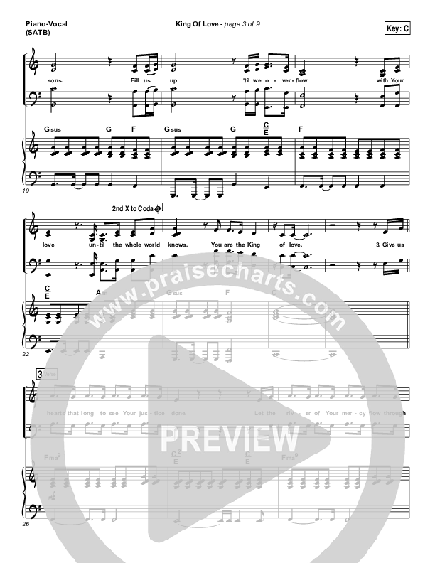 King Of Love Piano/Vocal (SATB) (Steven Curtis Chapman)
