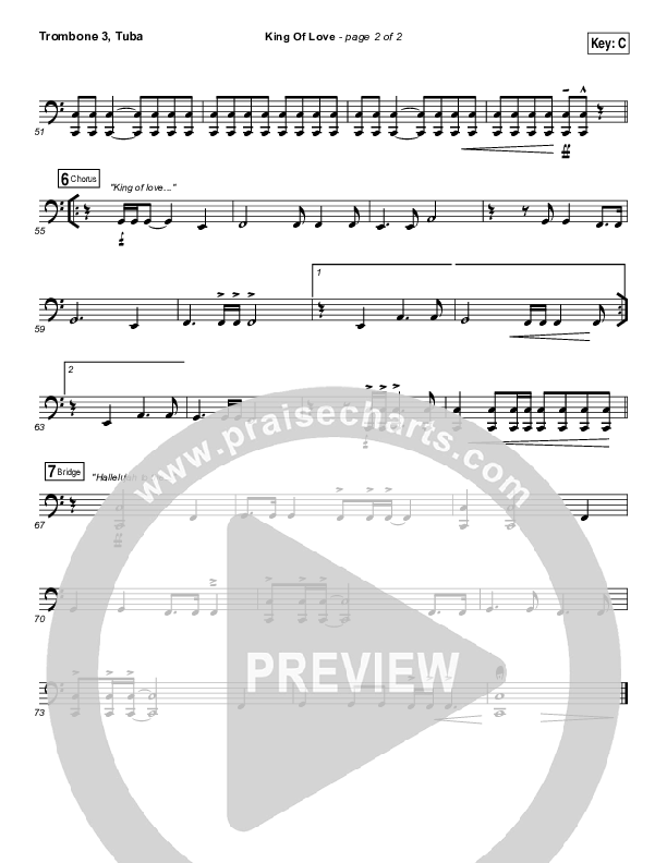 King Of Love Trombone 3/Tuba (Steven Curtis Chapman)