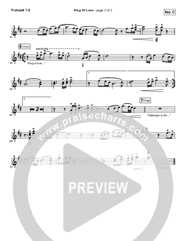 King Of Love Trumpet 1,2 (Steven Curtis Chapman)