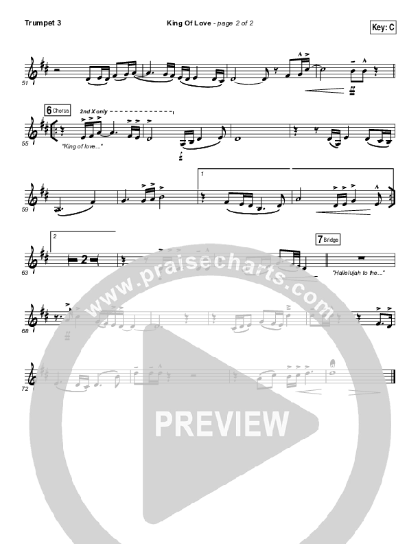 King Of Love Trumpet 3 (Steven Curtis Chapman)