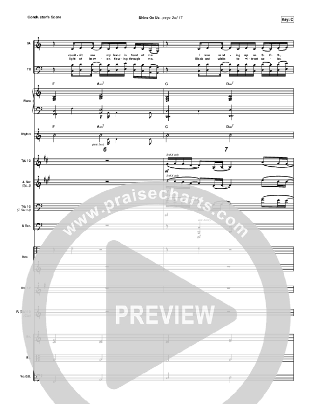 Shine On Us Conductor's Score (Bethel Music / William Matthews)