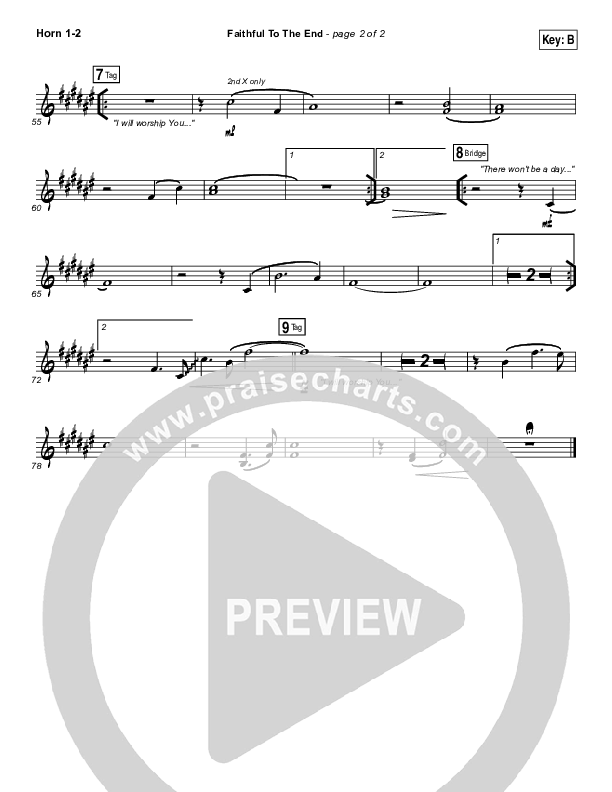 Faithful To The End Brass Pack (Bethel Music / Hannah McClure / Paul McClure)