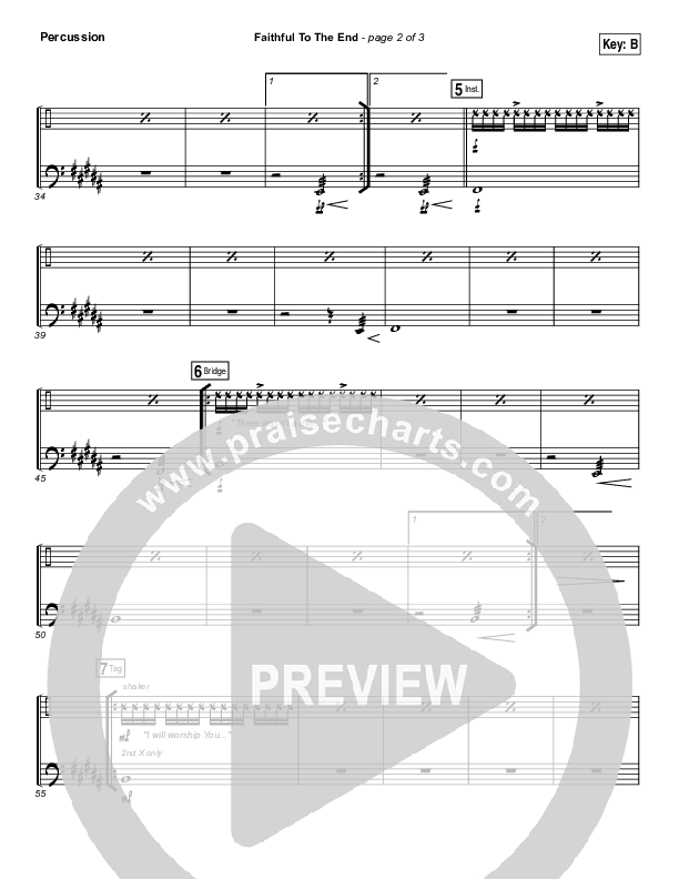 Faithful To The End Percussion (Bethel Music / Hannah McClure / Paul McClure)