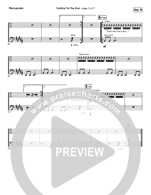 Faithful To The End Percussion (Bethel Music / Hannah McClure / Paul McClure)