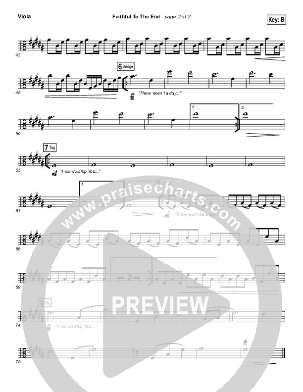 Faithful To The End Viola (Bethel Music / Hannah McClure / Paul McClure)