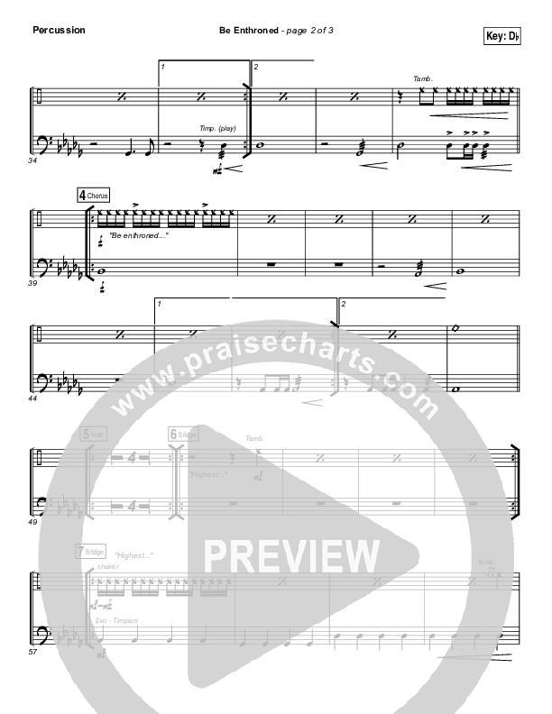 Be Enthroned Percussion (Bethel Music / Jeremy Riddle)