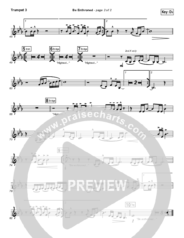 Be Enthroned Trumpet 3 (Bethel Music / Jeremy Riddle)