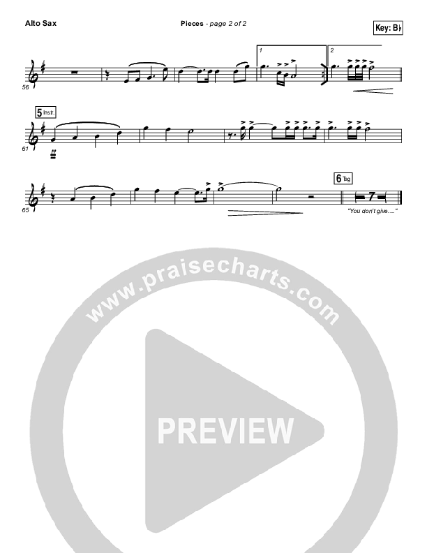 Pieces Alto Sax (Bethel Music / Steffany Gretzinger)